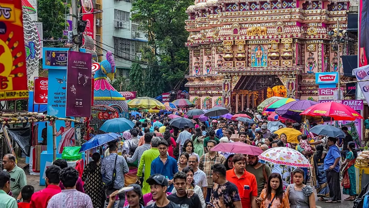 Rains on Navmi of Durga Puja in Kolkata