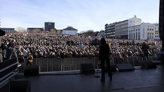 Women In Iceland Hold Demonstration Against Unequal Pay