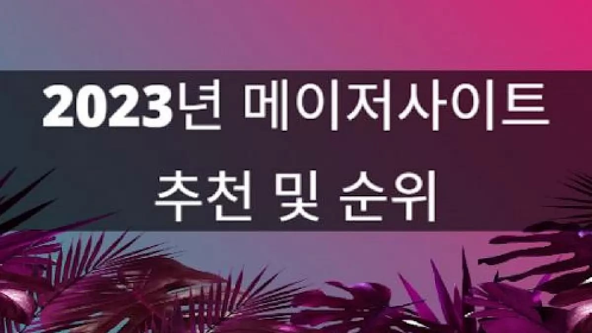 신뢰성 높은 메이저사이트를 선택하기위한 서비스 제공