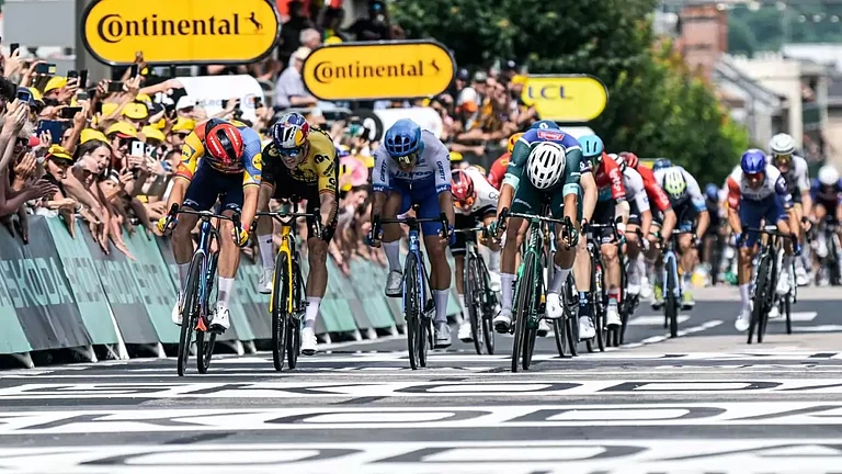File image of Tour de France action. - null