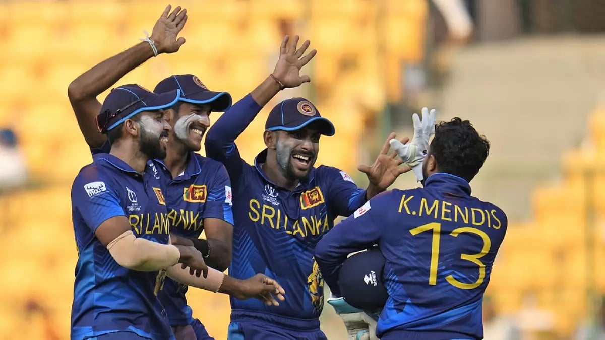 Sri Lankan Captain Kusal Mendis celebrating after win against England in Bengaluru
