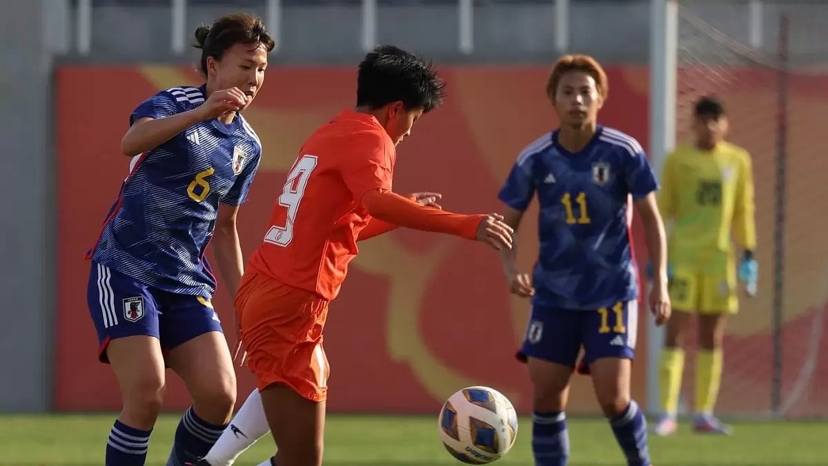Action from the India vs Japan game in Tashkent.