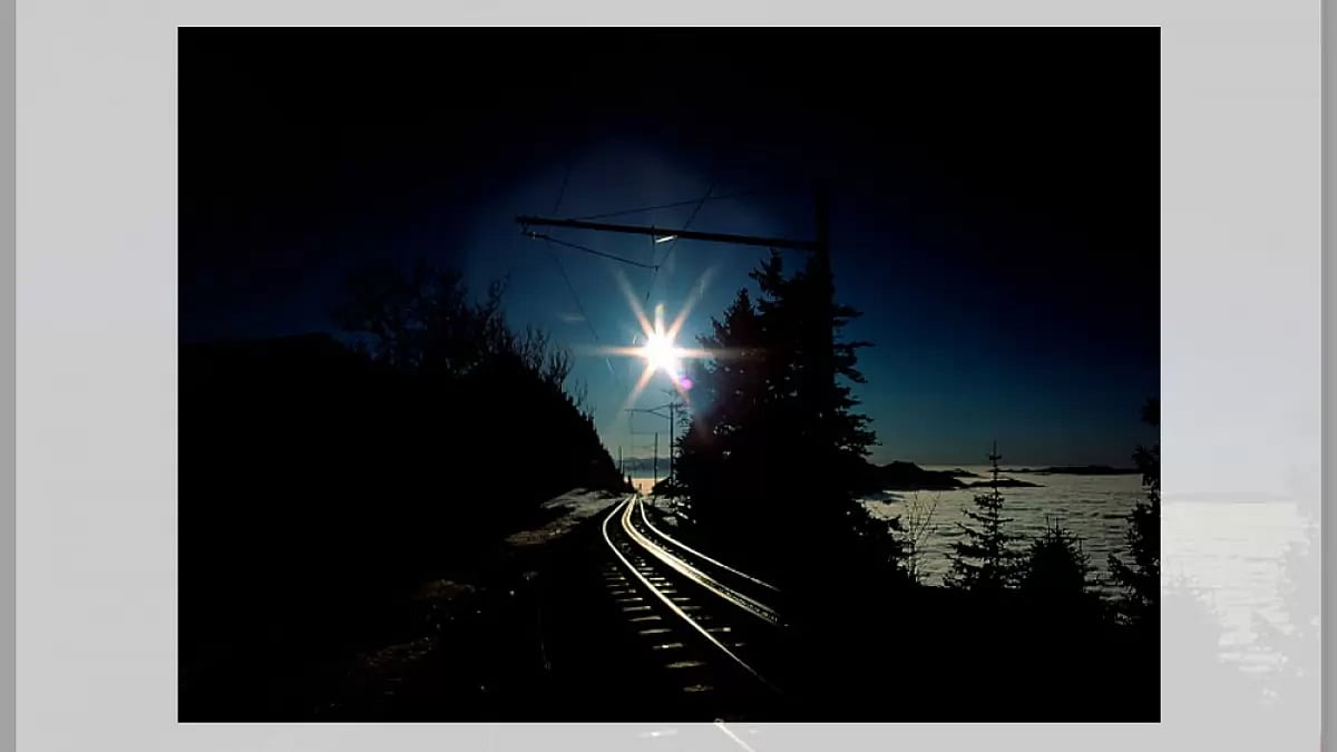 Rack Railway Tracks to Mount Rigi, Swiss Alps, Canton of Lucerne, Switzerland