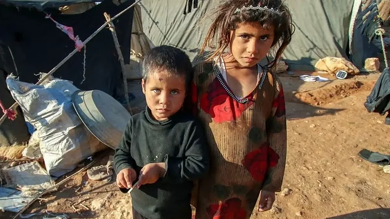 Children at middle-eastern conflict zone