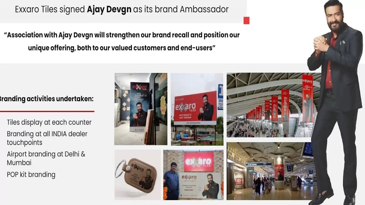 Exxaro had singed Indian Bollywood Actor, AjayDevgn as its brand Ambassador to endorse its tiles pro