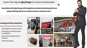 Exxaro had singed Indian Bollywood Actor, AjayDevgn as its brand Ambassador to endorse its tiles pro