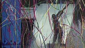 Sachin Tendulkar's statue being unveiled at Wankhede Stadium.