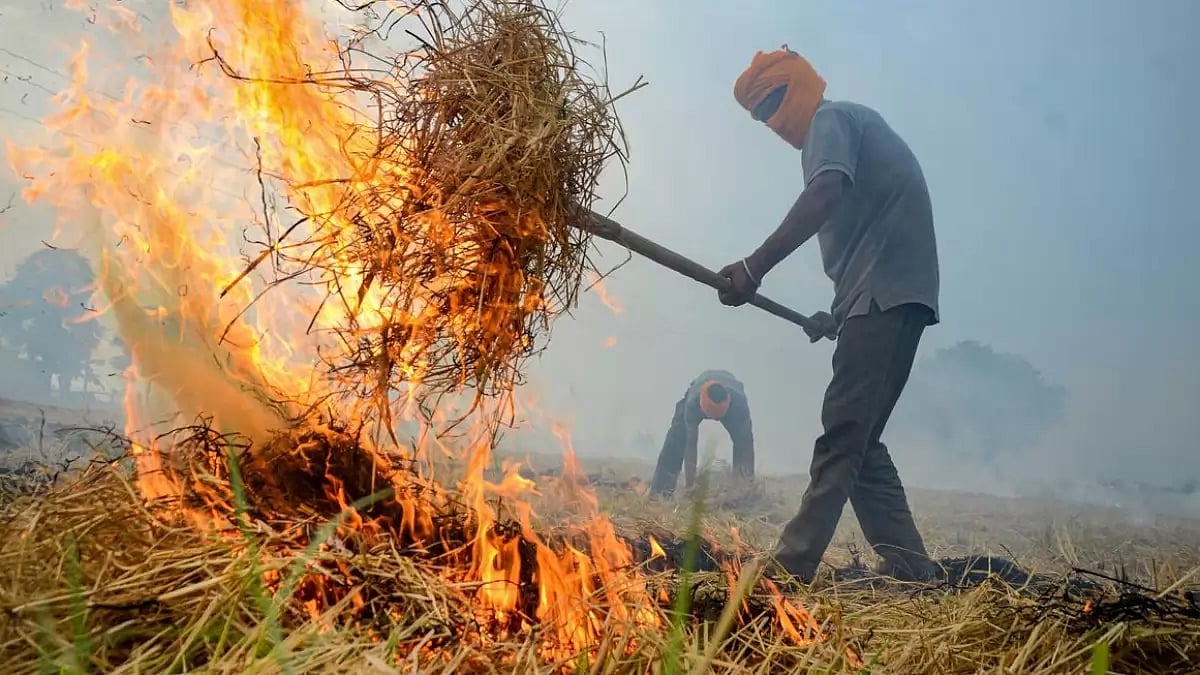 Stubble burning in Punjab