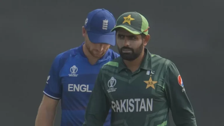 ENG skipper Jos Buttler (left) with his PAK counterpart Babar Azam at the toss - null