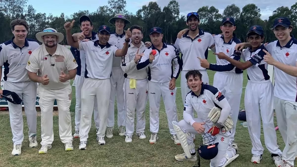 Gareth Morgan (pictured with the ball) took six scalps in six valid deliveries.