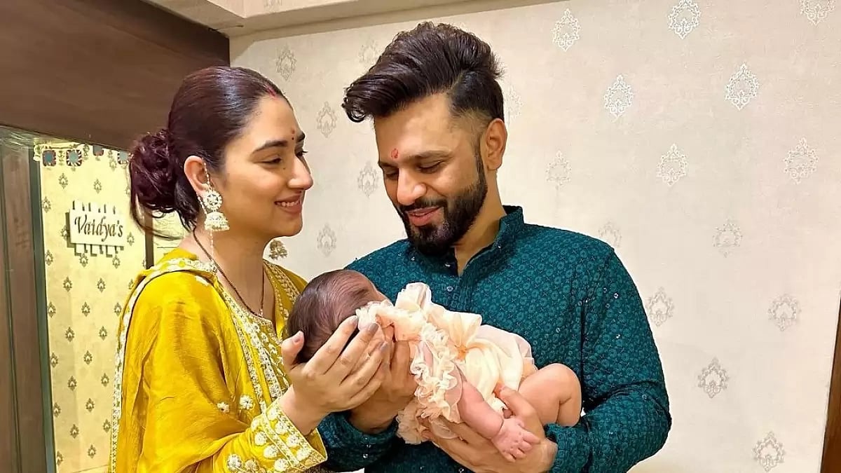 Singer Rahul Vaidya and his actress wife Disha Parmar