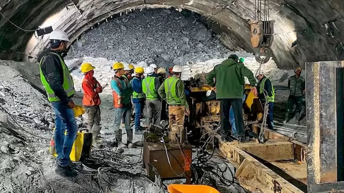 Rescue operation underway in a part of Uttarkashis collapsed tunnel