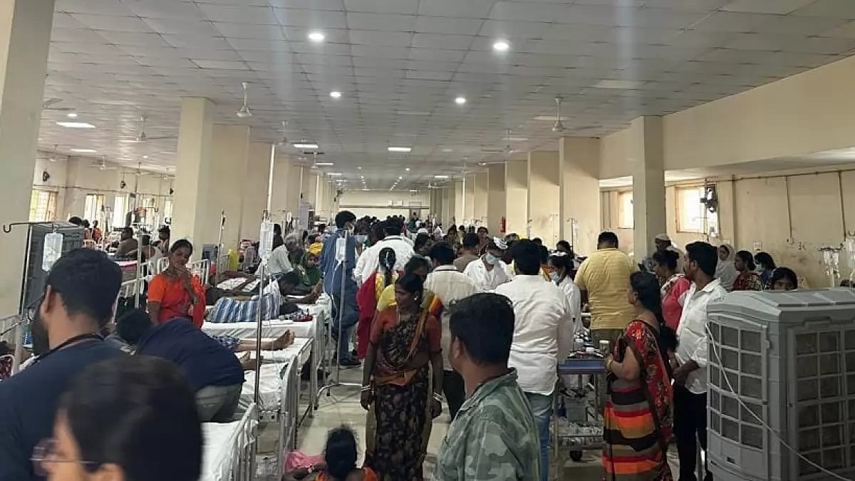 An overcrowded government hospital in Telangana