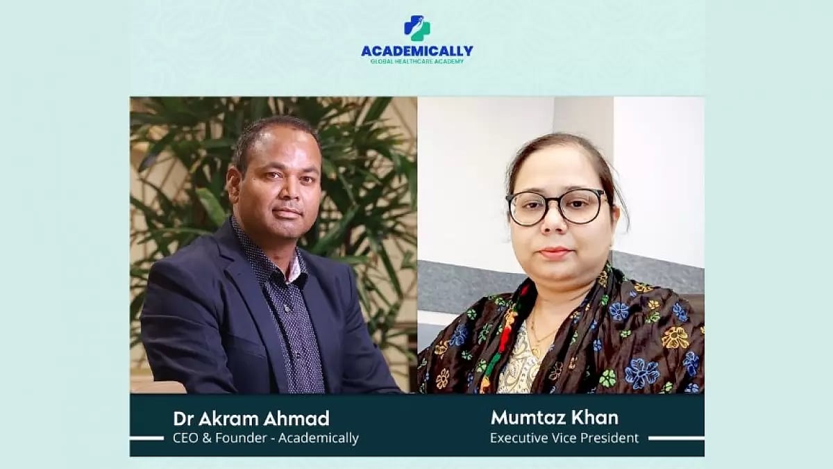 Dr Ahmad established Academically as an innovative and adaptive digital platform for healthcare prof