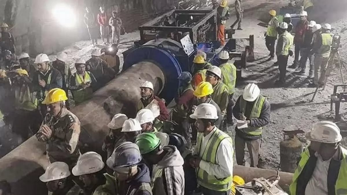 Drilling work underway in Uttarkashi