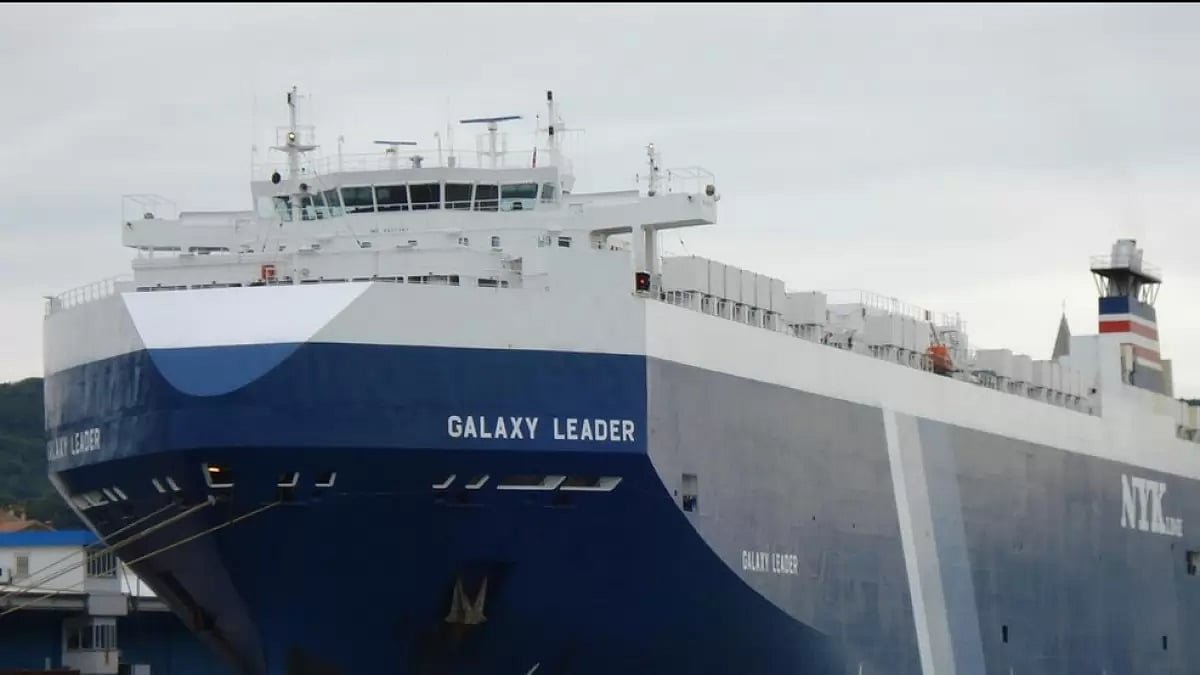 The Japanese-operated cargo ship Galaxy Leader