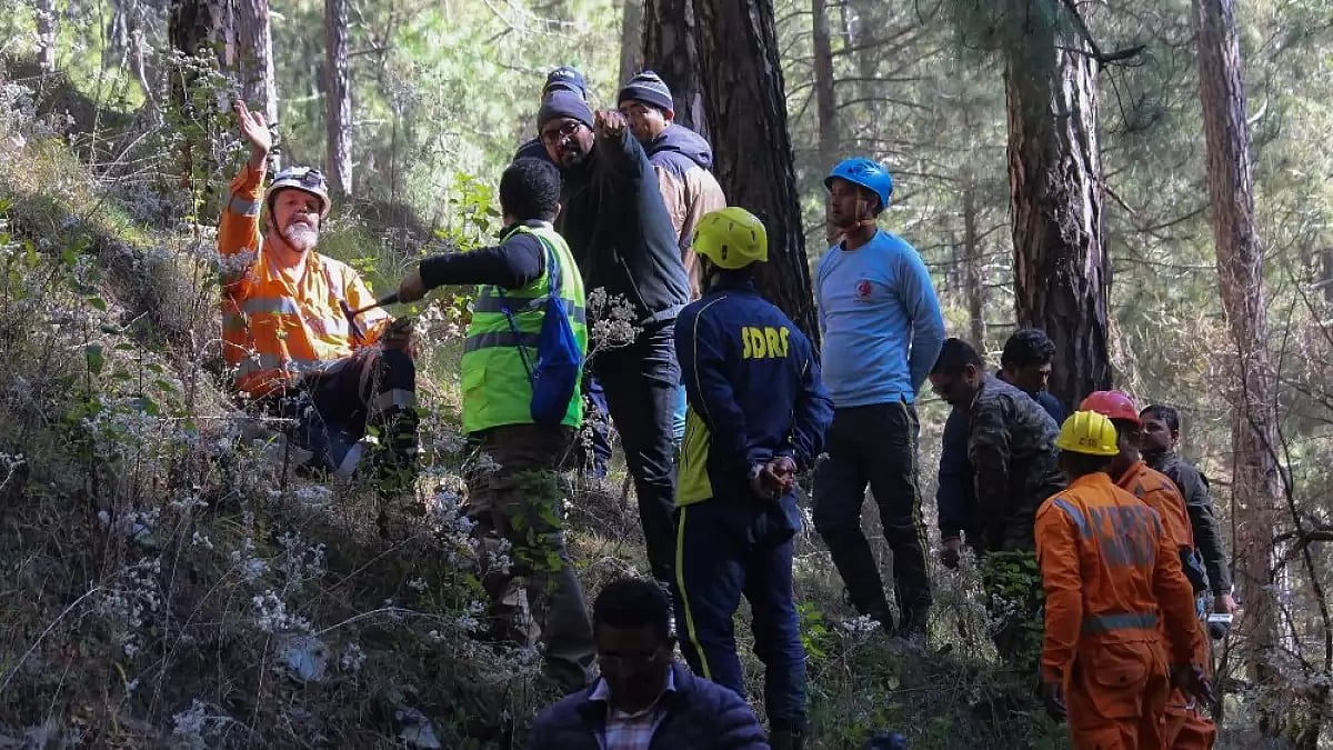 International tunneling expert Arnold Dix at the under-construction Silkyara tunnel