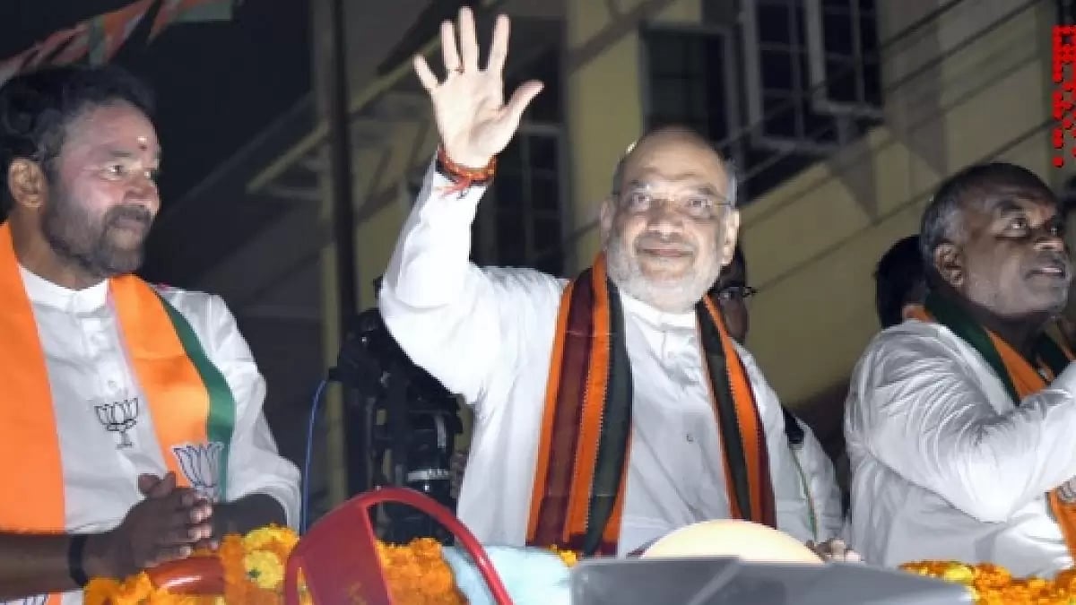 Amit Shah in Telangana ahead of Assembly polls.