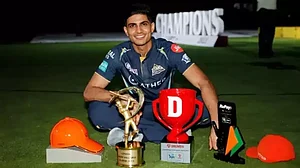 File image of Shubman Gill in Gujarat Titans colours.