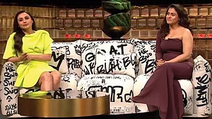 Actors Rani Mukerji and Kajol on Koffee with Karan