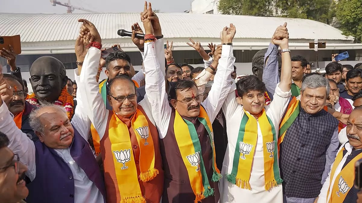 MP Polls: BJP celebrates lead