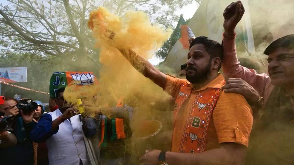 Assembly polls: BJP celebrations in Delhi 