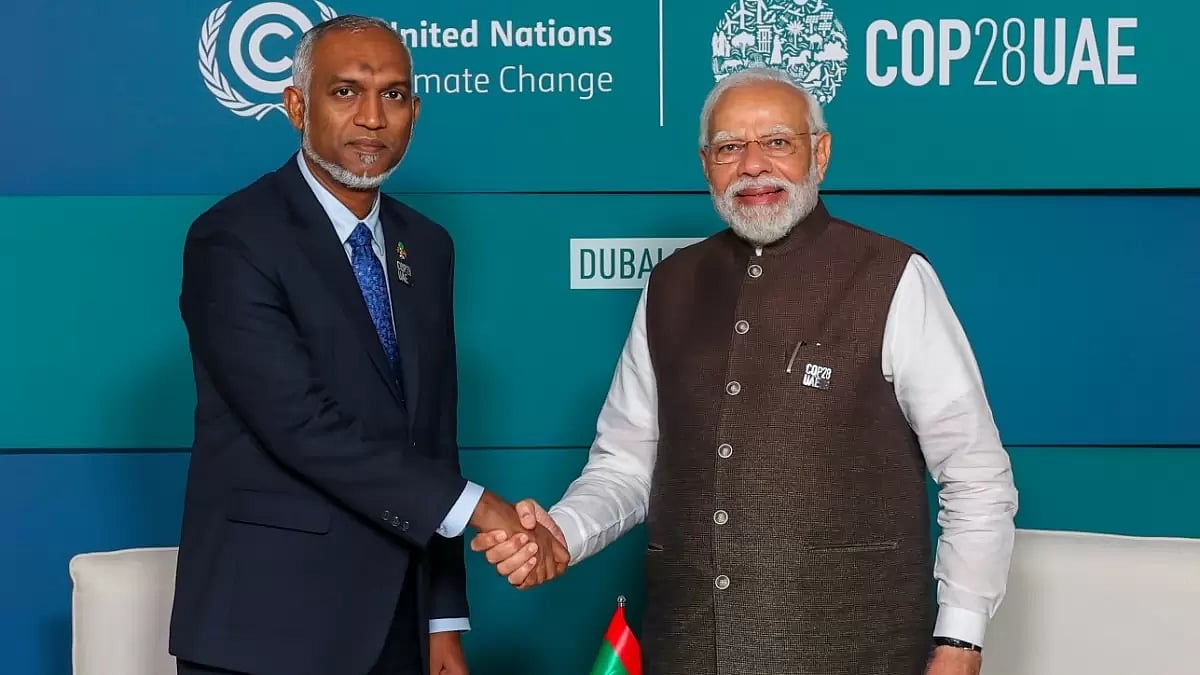 File photo : Maldivian President Mohamed Muizzu and PM Modi |