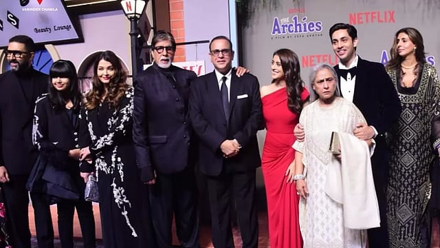 Amitabh Bachchan, Aishwarya, Abhishek, Shweta, And Navya Support Agastya Nanda At ‘The Archies’ Premiere