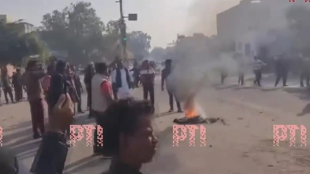 Protests take place across Rajasthan after Sukhdev Singh Gogamedi on Tuesday.