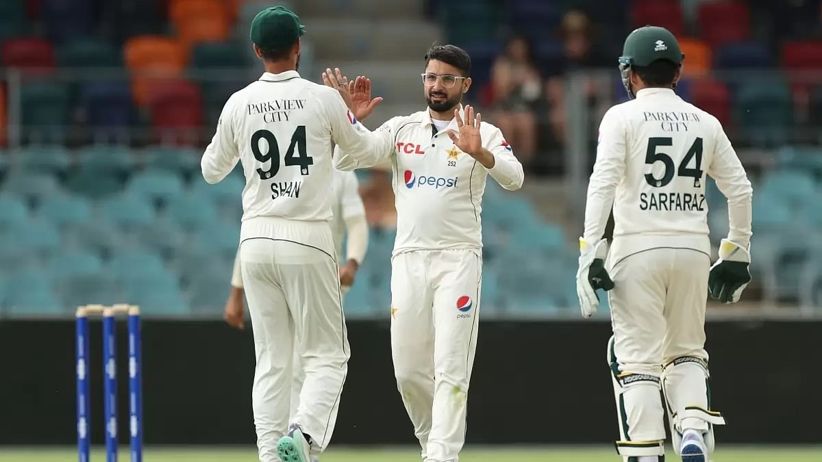 Pakistan in action during the warm-up match against the Prime Ministers XI.