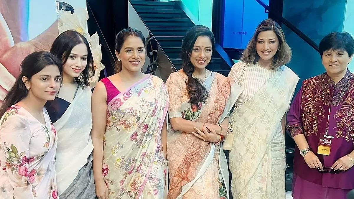 Rupali Ganguly Attends ‘Saree Walkathon’