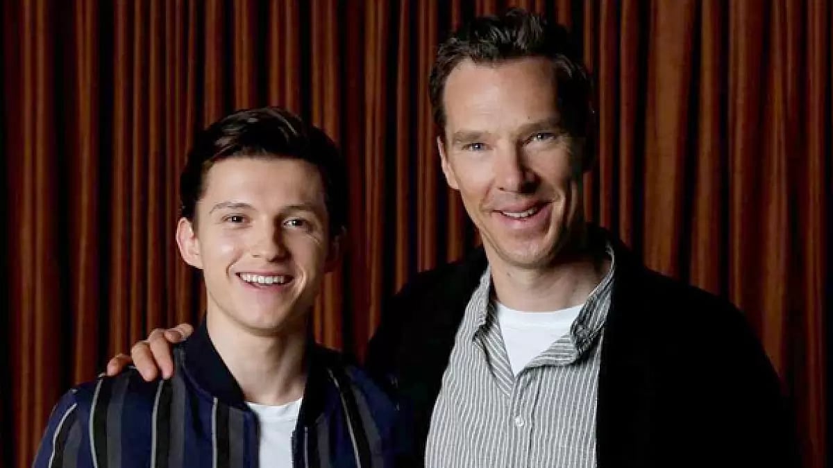 Benedict Cumberbatch with Tom Holland