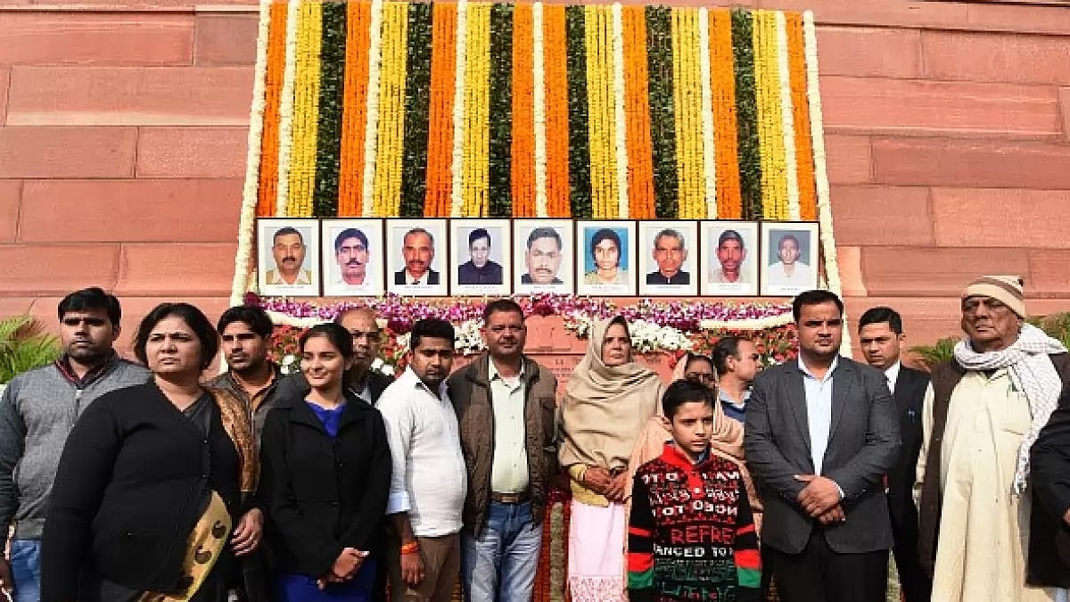 Family members of Parliament attack victims pay homage to security personnel killed in attack