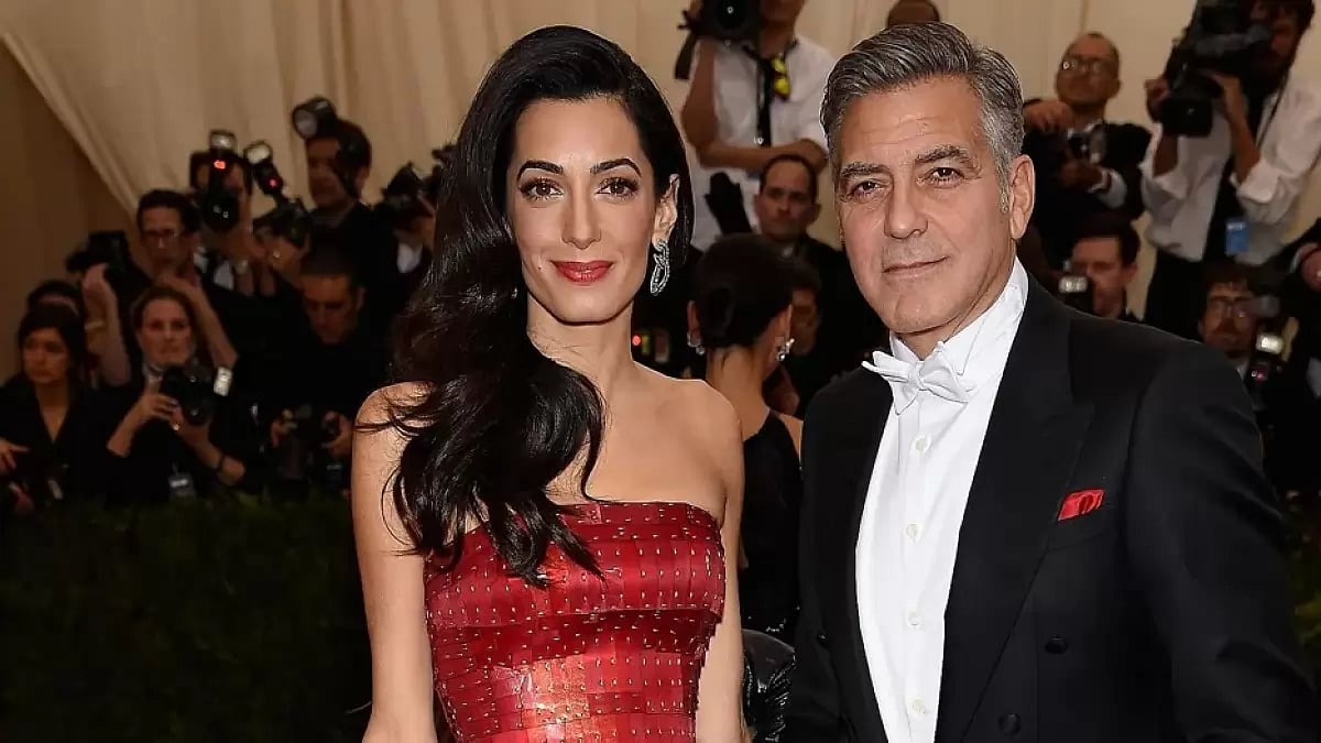 George Clooney with wife Amal Alamuddin