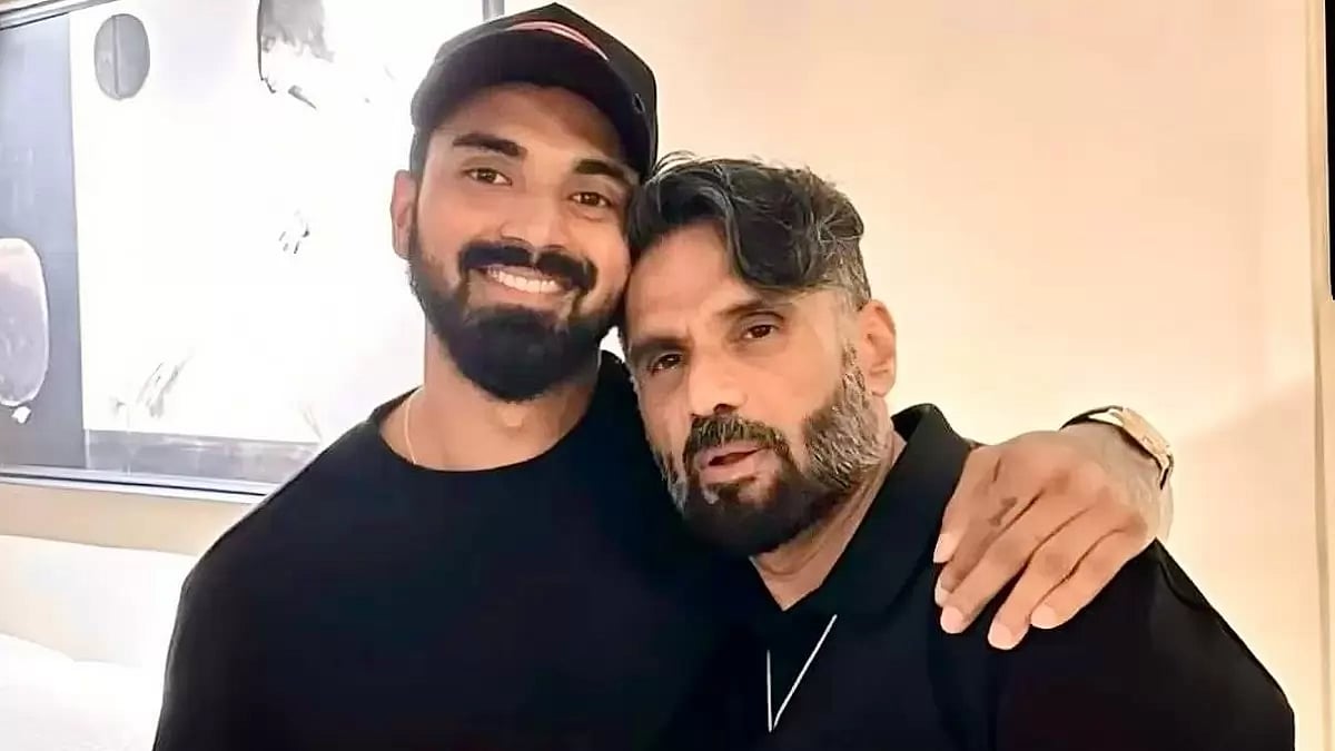 KL Rahul with Suniel Shetty