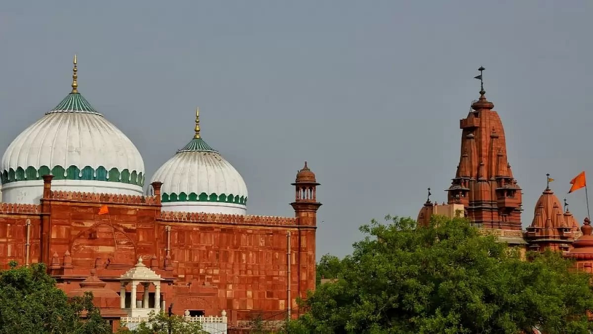 Shri Krishna Janmasthan temple and Shahi Eidgah mosque in Mathura