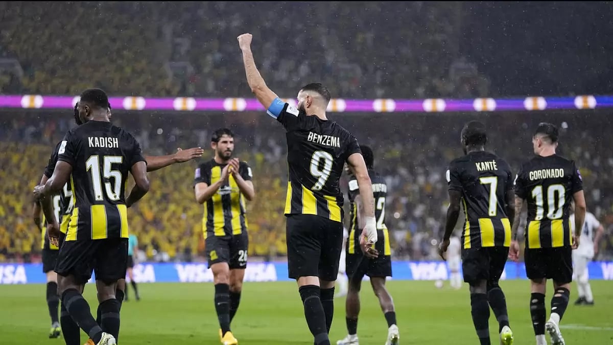 Karim Benzema with his teammates of Al Ittihad in FIFA Club World Cup 2023 in Saudi Arabia