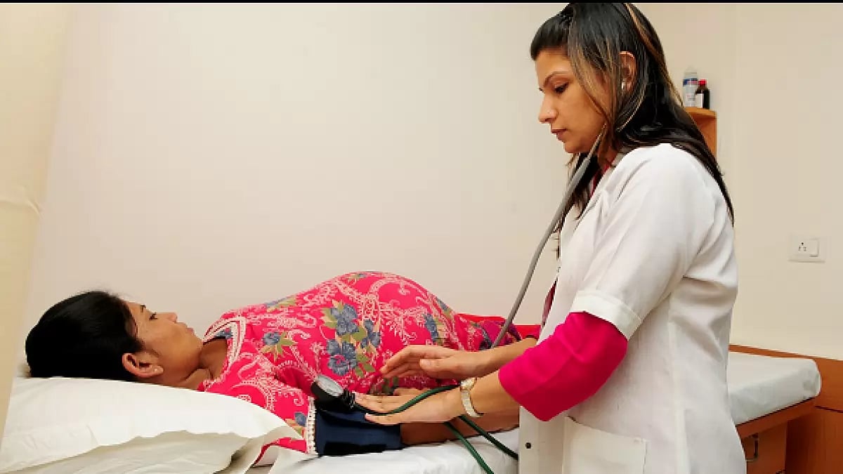 Representative Image : A surrogate mother, in last stage of her pregnancy in Delhi
