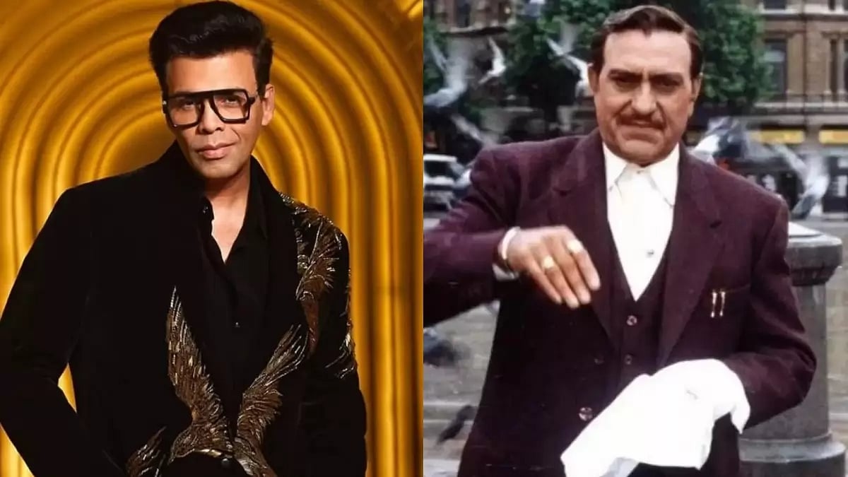 Karan Johar and Amrish Puri