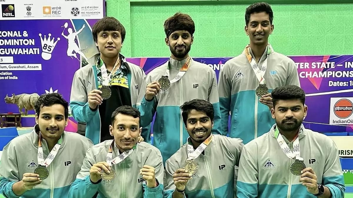 AAI won the men's team title at the Senior National Badminton Championships 2023 in Guwahati. 