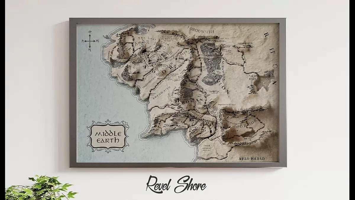 Best Middle Earth Map Poster
