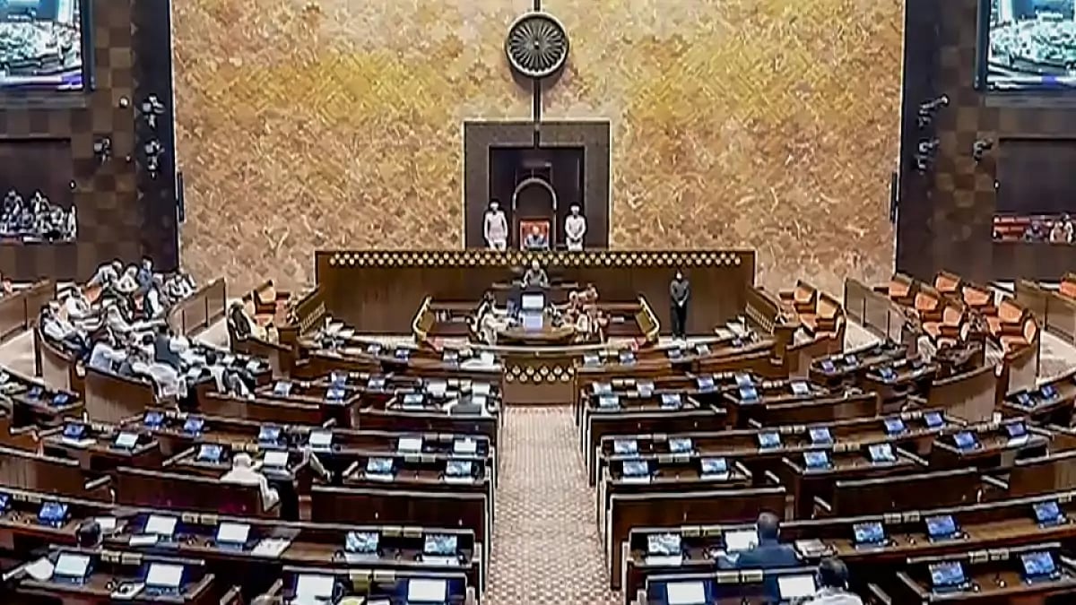 Rajya Sabha Chairman Jagdeep Dhankhar conducts proceedings in the House during the Winter session 