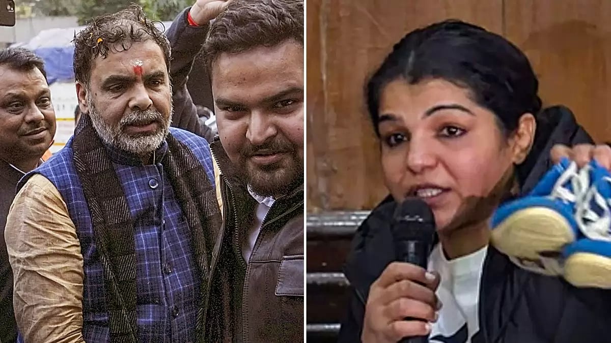 Sanjay Singh (left) and Sakshi Malik (right) - null