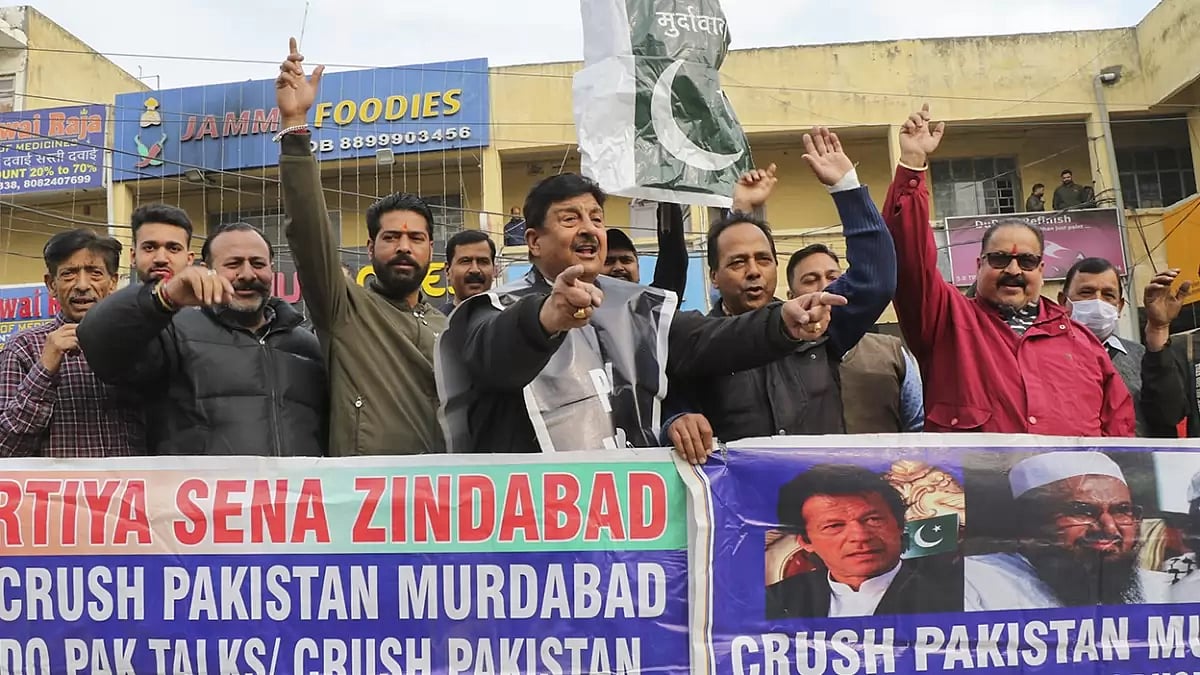 Protest against Poonch terrorist attack