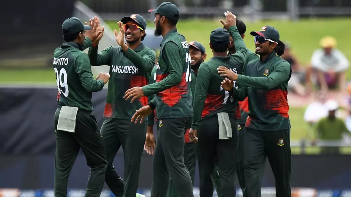 Bangladesh celebrate a historic win over New Zealand