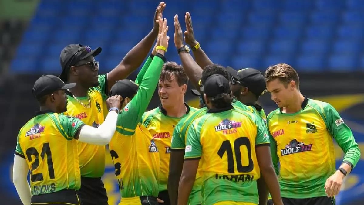 Jamaica Tallawahs in action at the Caribbean Premier League.