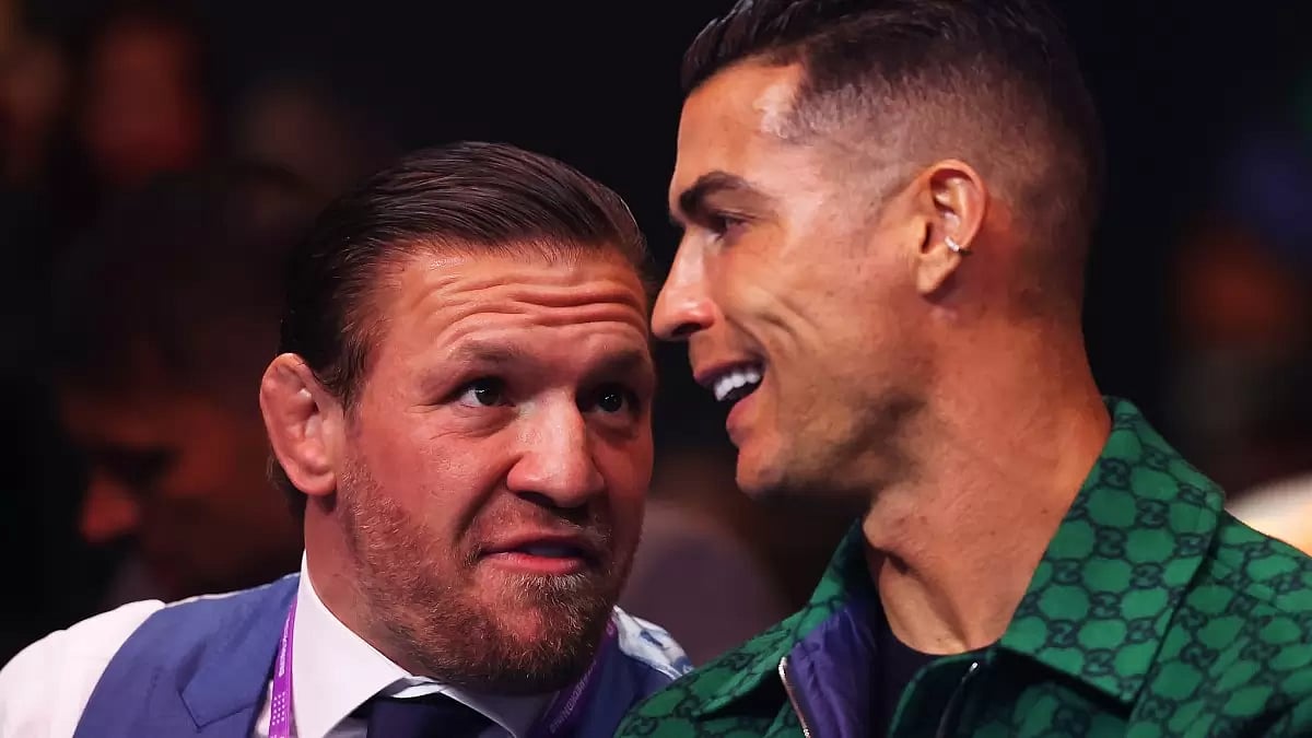 Conor McGregor (left) with Cristiano Ronaldo (right)