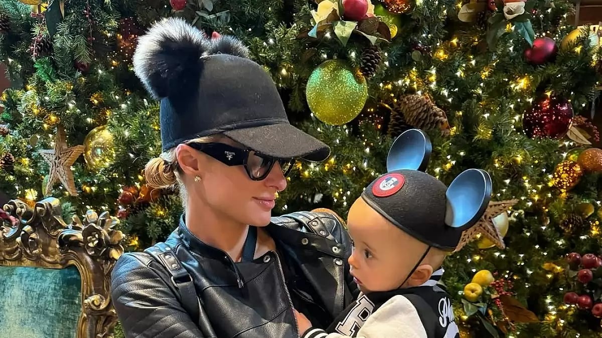 Paris Hilton and her son Phoenix