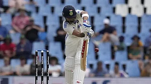Virat Kohli playing a shot in 1st Test against South Africa in Centurion on Day 1