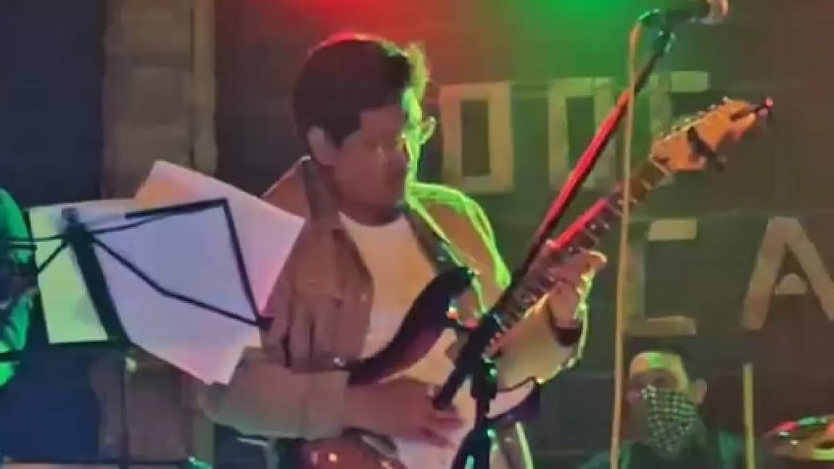 Meghalaya CM Conrad Sharma shared on his Insta account a video of him playing an Iron Maiden solo